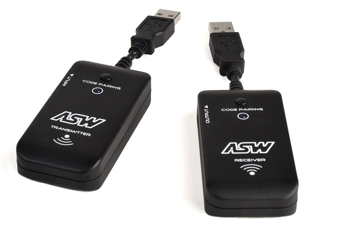 ASW WD-412 Wireless Connector – Losgelöst von langen Kabelverbindungen überträgt das Wireless-Set das Tonsignal zuverlässig. Der Transmitter ist der Sender, der Receiver ist der Empfänger des Tonsignals. Foto: Michael B. Rehders