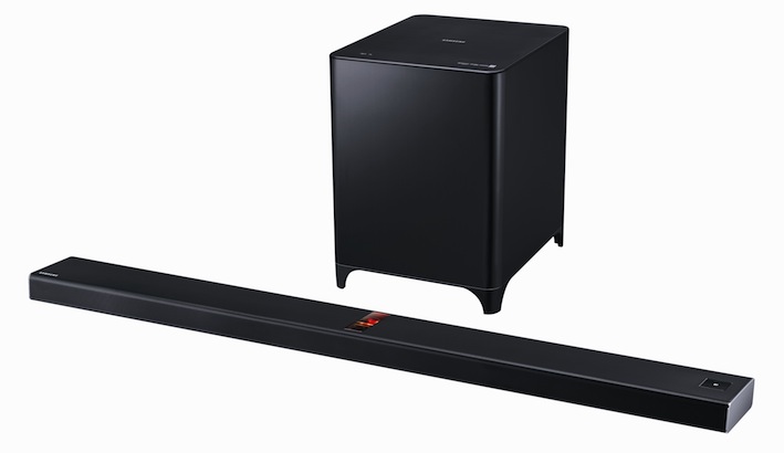 Samsung Premium Soundbar HW-F850 veredelt TV-Erlebnis auf großen Fernsehern ab 55 Zoll mit sattem Klang.