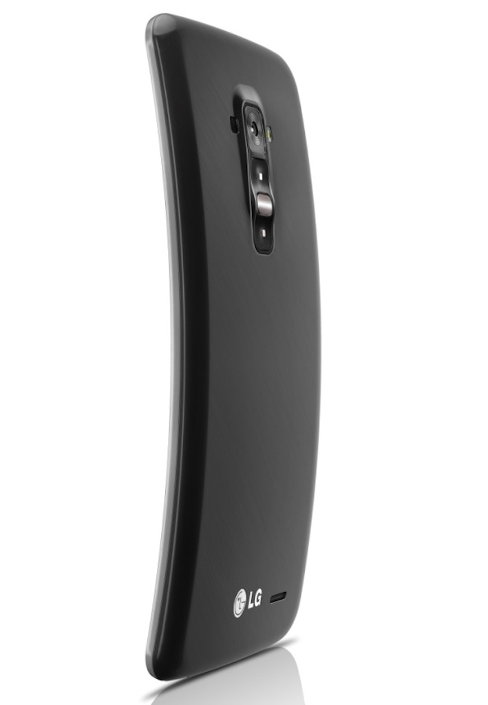 Das vertikal geschwungene Design des LG G Flex reduziert den Abstand zwischen Mund und Mikrofon, wenn das Telefon auf traditionelle Weise gehalten wird.