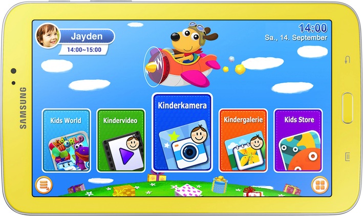 Einige der beliebtesten Apps für Kinder sowie der neue Kids App Store sind auf dem Samsung GALAXY Tab 3 Kids bereits vorinstalliert.