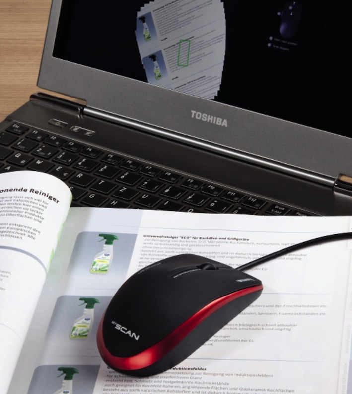 Scanner im Maus-Format: Die Hama Scannermaus „MySCAN“.