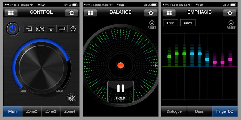 Mit Pioneers iControl2013-App lassen sich die wichtigsten Grundfunktionen wie Lautstärke, Balance oder Equalizer schnell und einfach justieren.