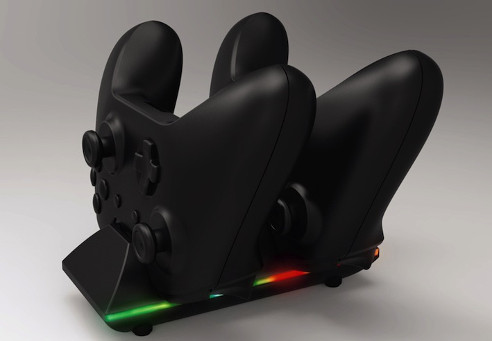 Dual-Charger "Basic" für Xbox One Auch die Doppel-Ladestation Basic löst Energieprobleme. Sie wird mit Akkus ausgeliefert, die gegen die Original-Batterien des Controllers ausgewechselt werden und lädt zwei Controller gleichzeitig. Wer gerne gemeinsam mit Freunden zockt und sich einen zweiten Controller gekauft hat, ist damit auf der sicheren Seite.
