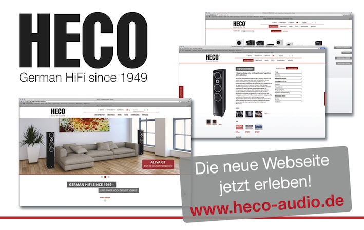 Die News-Sektion liefert ständig aktualisierte Meldungen aus dem Leben der Marke HECO, eine europaweite Händlersuche zeigt den nächsten Verkaufs-Stützpunkt.