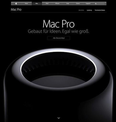 Lieferzeiten, technische Spezifikationen, Konfigurationsmöglichkeiten und Zubehör sind ab sofort online unter www.apple.com/mac-pro verfügbar.