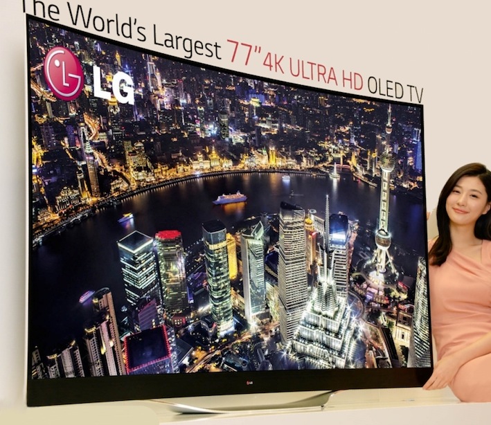 Besucher des LG-Messestandes haben Anfang Gelegenheit, das weltgrößte ULTRA HD CURVED OLED TV-Gerät mit gebogenem 77-Zoll-Bildschirm (Modell 77EC9800) sowie die OLED TV-Modelle mit 55- und 65- Zoll-Bildschirmen kennenzulernen. 