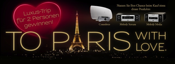 Romantischer Luxus für Musikliebhaber: Marantz startet Aktion zum Valentinstag „To Paris with Love”.