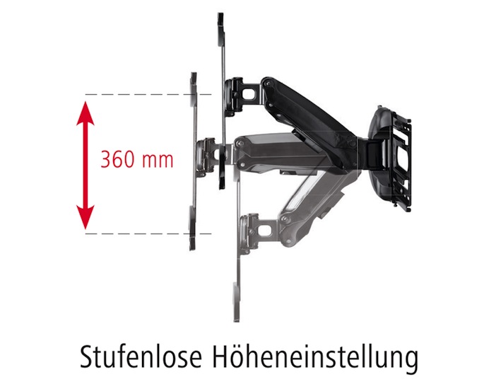 Die wirklich flexible Wandhalterung – Rechts, links – hoch, runter.