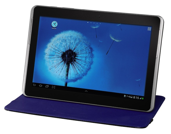 Egal ob waagerecht oder senkrecht: Hier kommt jedes Tablet sicher unter.