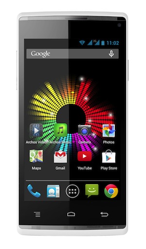 ARCHOS 40b Titanium Musikfans werden das ARCHOS 40b Titanium dank seines integrierten Audiosystems lieben. Dazu liefern zwei Lautsprecher an der Gehäusefront kristallklaren, puren Stereosound. Das ARCHOS 40b Titanium Smartphone ist mit einem Dual-Core Prozessor ausgerüstet, verfügt über ein 4,0 Zoll großes IPS-Display, zwei Kameras und bietet uneingeschränkten Zugriff auf Google Play mit über 1 Mio. Apps. Das ARCHOS 40b Titanium kommt zu einer unverbindlichen Preisempfehlung von unter 130 Euro auf den Markt.