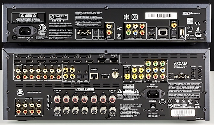 Sowohl der AVR450 wie der BDP300 erweisen sich als opulent ausgestattet und verfügen über eine Anschluss-Armada, die die Verbindung an nahezu jeden Mitspieler der Welt erlaubt.