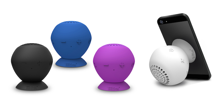Spritzwassergeschützter Bluetooth-Speaker fürs Handy: Der Trekstor Bluetooth Soundball 2in1.
