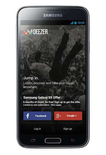 Käufer des Samsung GALAXY S5 erhalten kostenlosen Zugang zum Premium+ Service des Streaming-Services Deezer.