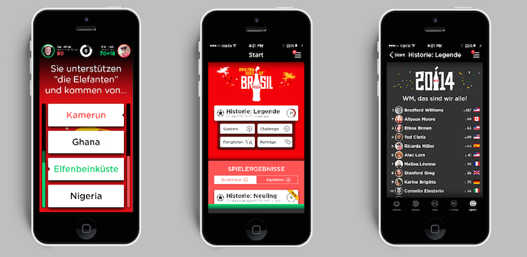Das Coke QuizUp WM-Special ist das perfekte Spiel für Fans. Fußballfans auf der ganzen Welt können im freundschaftlichen Wettbewerb gegeneinander antreten und zugleich ihr Fachwissen unter Beweis stellen.
