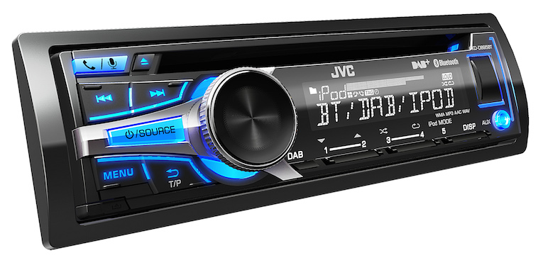 DAB/USB/CD-Receiver mit Front-USB/AUX, Digital Processing Tuner, "Variable-Colour Illumination", iPod/iPhone/Android-kompatibel.