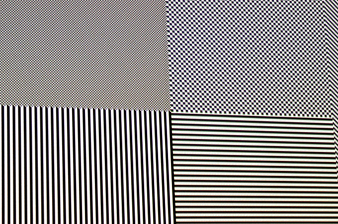 Die vorzügliche Schärfe wird von unserem Testbild bestätigt. Kleinste Details in Pixelauflösung werden präzise reproduziert. Der volle Kontrastumfang bleibt auf dem Schachbrettmuster erhalten. Besser geht es nicht. Foto: Michael B. Rehders
