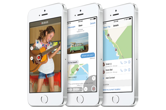 Unterhaltungen in Nachrichten werden in iOS 8 mit der Möglichkeit mittels eines einzigen Wischs zu kommunizieren noch intensiver.