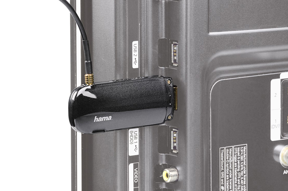 Der Wireless Screenshare-Adapter von Hama überträgt den kompletten Bildschirminhalt von Smartphone oder Tablet kabellos auf einen Fernseher.