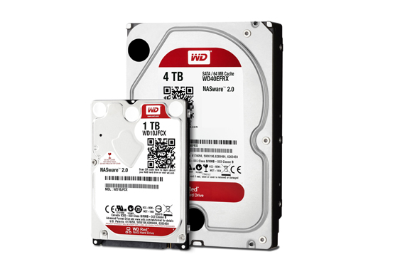 Die WD Red NAS-Systeme sind nun mit 5 TB und erstmalig auf dem NAS-Markt auch mit 6 TB verfügbar.