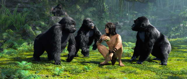 Als Einziger seiner Familie überlebt der junge Tarzan einen Flugzeugabsturz und wird von Gorillas aufgezogen. (© Constantin Film)