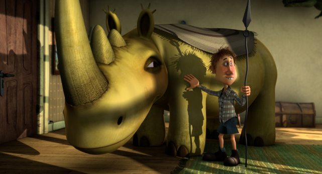 Der kleine Topper malt ein Nashorn an die Wand seines Zimmers - doch plötzlich wird das Tier namens Otto lebendig. Gemeinsam erleben Topper und sein neuer Freund ein großes Abenteuer. (© Universal Pictures)