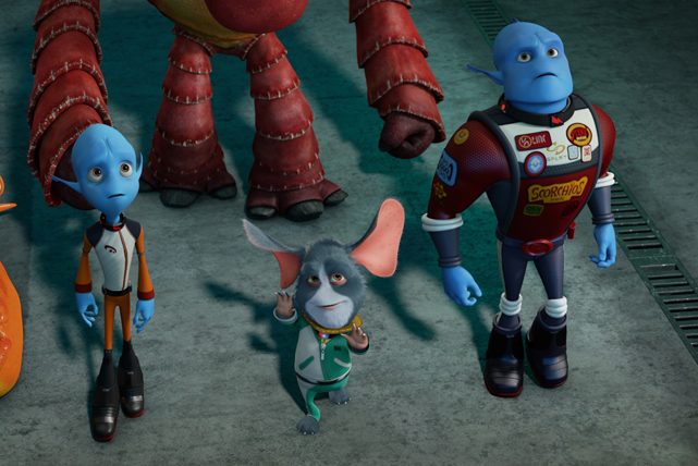 Sie sind mutig, sie sind witzig und sie sind blau - die Helden des neuen Animationsspaßes "Nix wie weg vom Planeten Erde" stehen vor ihrer größten Herausforderung und stürzen sich kopfüber ins Weltraum-Abenteuer. (© Splendid Film)