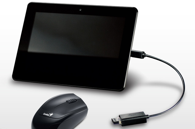 Die DX-7020 OTG Mouse von Genius lässt sich überall und sogar in Kombination mit Android-Tablets nutzen.