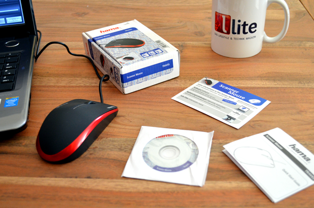 Im Lieferumfang befindet sich neben der Maus selbst eine Kurzanleitung sowie die kleine CD mit der nötigen Software - alles so kompakt wie möglich, schließlich ist die Maus ja für den Einsatz unterwegs gedacht.