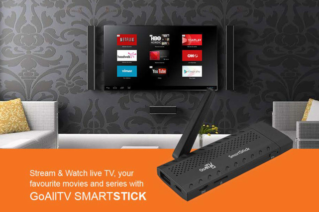 Mit dem GoAllTV Smartstick können jetzt die besten Kinofilme, TV-Sendungen, Musik, Spiele und mehr aus dem Internet – direkt über das TV-Gerät einfach und komfortabel gestreamt werden.