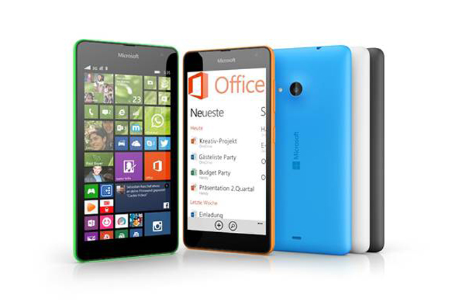 Das Lumia 535 ist ab dem 16. Dezember in den Farben Grün, Orange, Weiß, Cyan und Schwarz erhältlich.