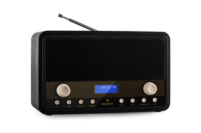 Das Auna Digidab Retro Digitalradio besticht durch die Kombination aus dem Retro-Design im Stil der 50er Jahre und moderner Technologie.