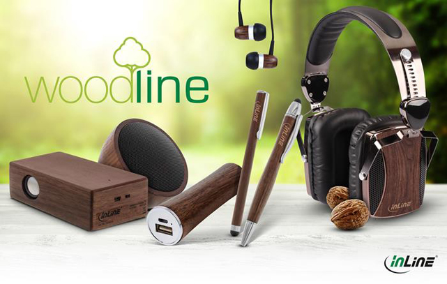 Die neue woodline-Reihe von InLine vereint sieben handschmeichelnde Gadgets.