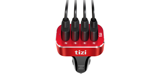 Vier USB-Geräte mit zusammen bis zu 9,6 A versorgt der tizi Turbo 4x Mega parallel.