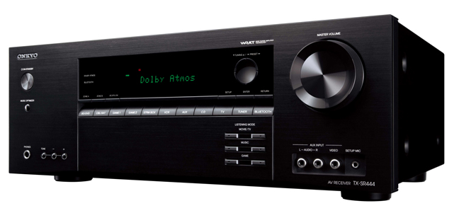 Der neue TX-SR444 ist Onkyos preisgünstigster AV-Receiver mit Dolby Atmos-Unterstützung.