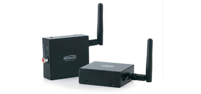 Der drahtlose 5.1-Audiosender Audio Anywhere 685 von Marmitek verbindet Audioanlage und Fernseher, ohne lästige Kabel ziehen zu müssen.