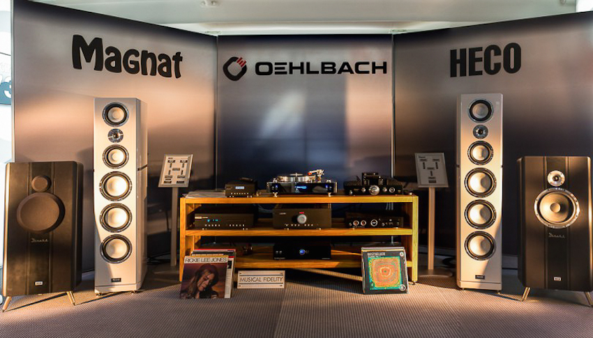 Rückblick Mai 2015: Auf der High-End in München gab es die Heco Direkt erstmals zu bestaunen - hier in anthrazitfarbener Ausführung.