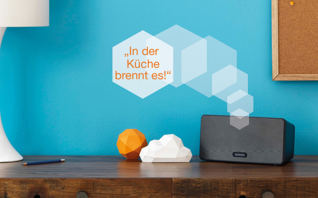 iHaus integriert die drahtlosen Lautsprechersysteme von Sonos in seine Sicherheitstechnik.