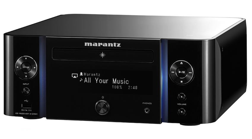 Alternativ ist die Marantz M-CR611 auch in komplett schwarzer Ausführung zu haben.