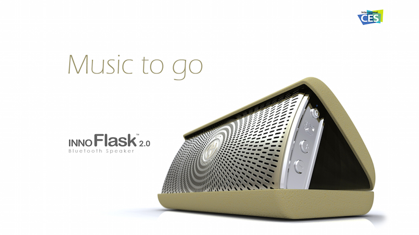 Die neue Audio-Produktlinie InnoDevice besteht aus INNOFlask 2.0 einem tragbaren Bluetooth 4.1 Lautsprecher, der sich sofort mit jedem iOS- oder Android-Gerät verbindet