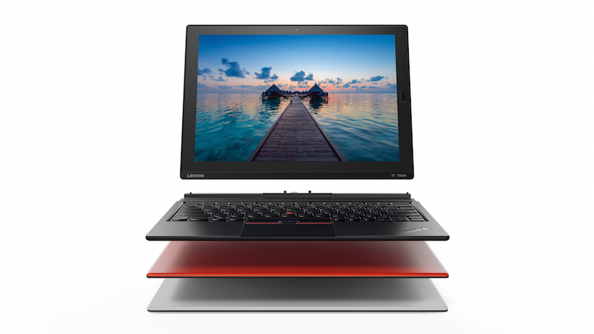 Das X1 Tablet mit Intel Core m7 Prozessor bietet bis zu 10 Stunden Akkulaufzeit und einzigartige Funktionalitäten durch sein modulares Erweiterungskonzept