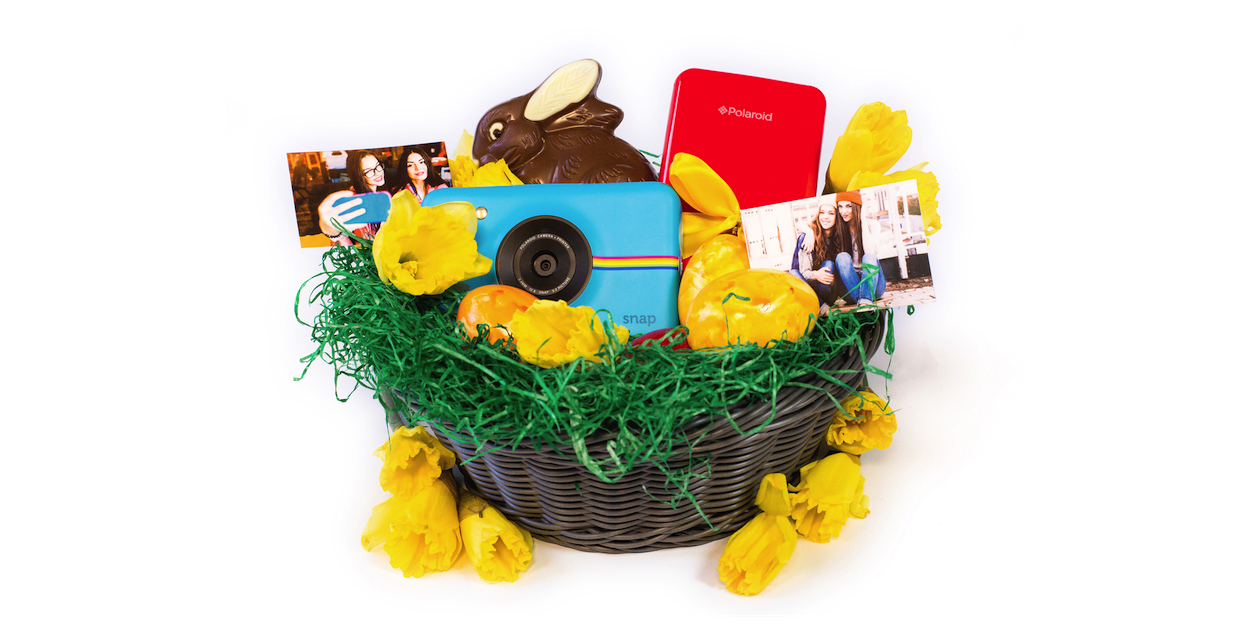 Mit Sofortbildern den Geschenkkorb aufpeppen