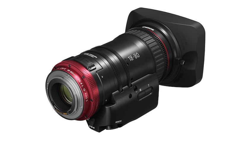 Mit einem Gewicht von nur ca. 1,2 kg ist das CN-E18-80mm T4,4 L KAS S das kleinste und leichteste Canon Cine-Servo-Objektiv. Es überzeugt durch Flexibilität beim Einsatz vor Ort