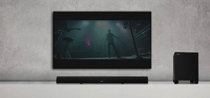 Soundbar (Breite: 1m) mit Bluetooth und drahtloser Fernbedienung. Leistung 145W effektiv