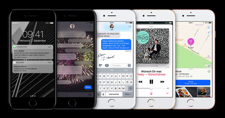 Zusammen mit seinen neuen Smartphones präsentiert Apple auch gleich ein neues Betriebssystem: iOS10.