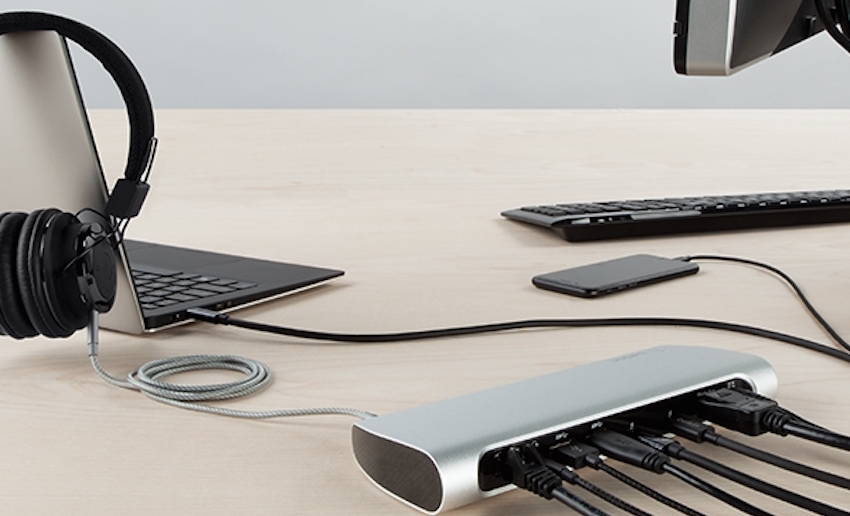 Das Thunderbolt 3 Express Dock HD kann an Geräte mit Thunderbolt 3 (USB-C)-Port angeschlossen werden