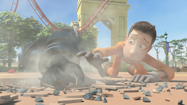 Der Mechaniker Sam muss die Stadt retten. (© Universum Film)
