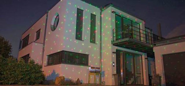 Lunartec Laser-3D-Sternenhimmel-Projektor, RGB-LEDs, Sprach