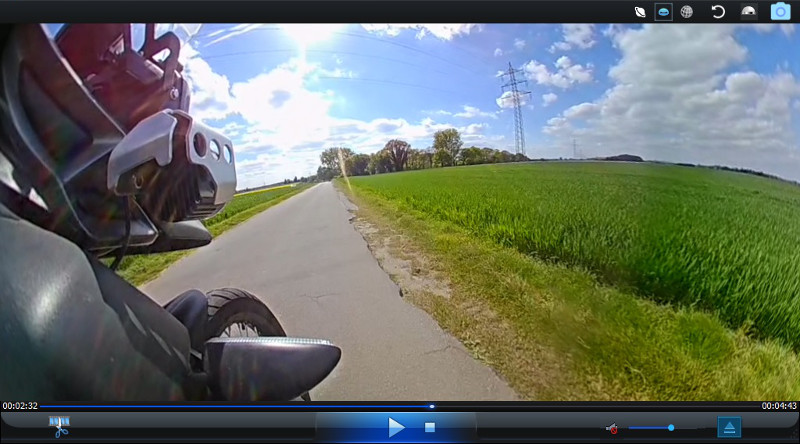 Die mitgelieferte Software dient unter anderem der Ansicht der 360-Grad-Videos.