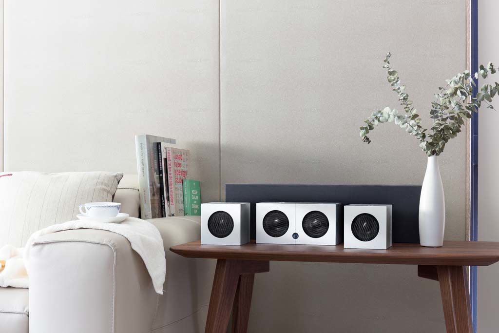 Die kompakten Soundgil Cubes überzeugen mit elegant-minimalistischem Design.