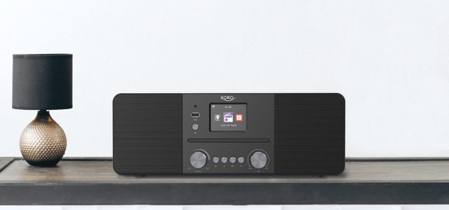 Kompakte Mikroanlage mit Internetradio, DAB+ /UKW Empfänger und CD-Player von Xoro